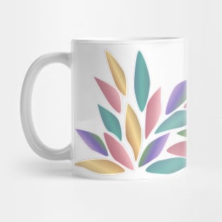 Colorful fan shaped leaves Mug